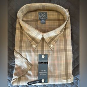 NWT Jos. A. Bank short sleeve plaid shirt